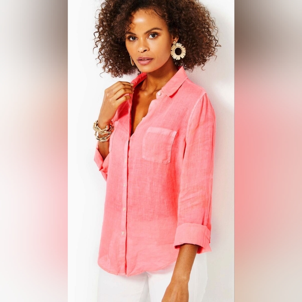 EUC Lily Pulitzer Sea View Button Down